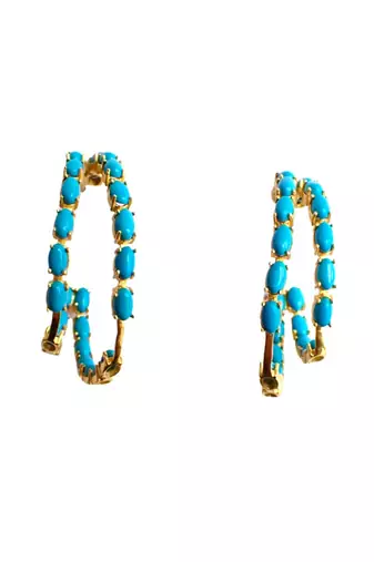 Blue kiara hoops
