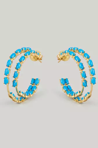 Blue kiara hoops