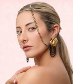 Gold swan earrings repeat