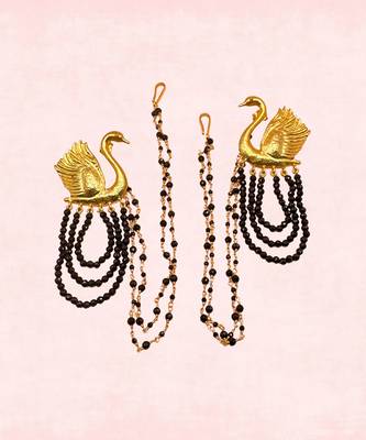 Gold swan earrings repeat 2