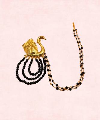 Gold swan earrings repeat 3