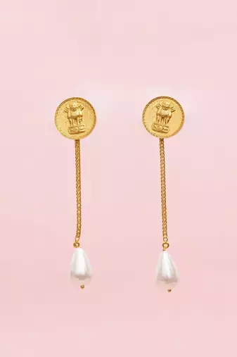 Gold india earrings