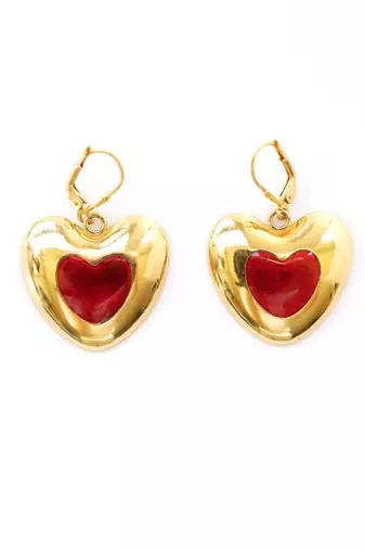 Red i heart you earrings