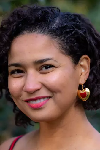 Red i heart you earrings