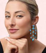 Blue flo earrings