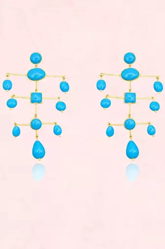 Blue flo earrings