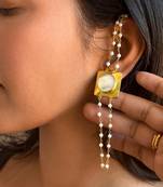 Gold mother of pearl earrings