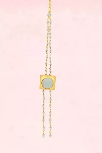 Gold mother of pearl earrings