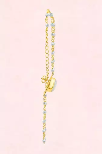 Gold mother of pearl earrings
