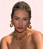 Gold paisley earrings