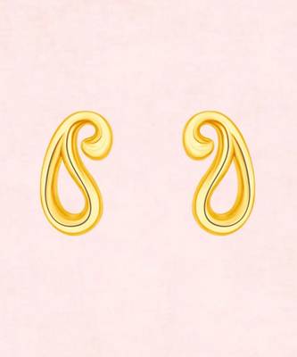Gold paisley earrings 4