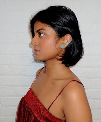 Blue arya ear cuff 2