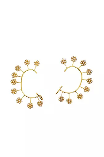 White bagheera ear cuff