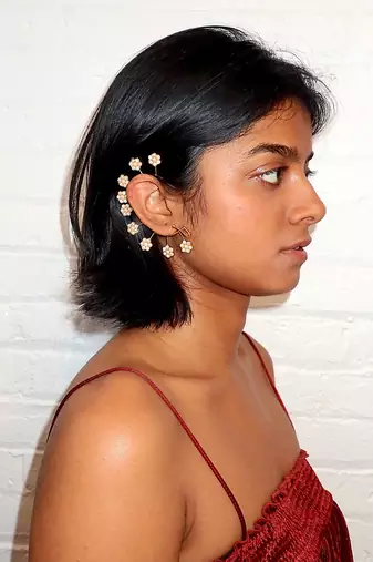 White bagheera ear cuff