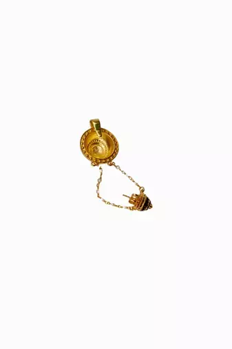 Gold bhil tribal earrings
