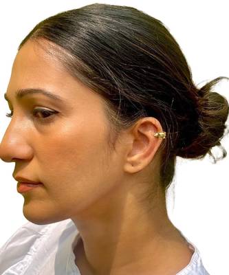 Gold elephant ear cuffs 1