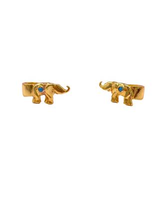 Gold elephant ear cuffs 2