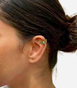 Gold evil eye ear cuffs