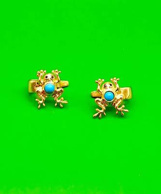 Gold frog ear cuffs 1