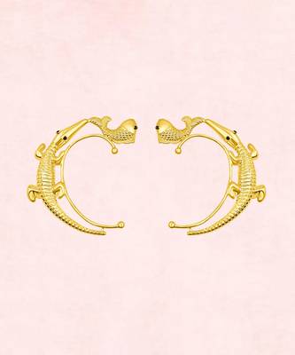 Gold alligator ear cuff 3
