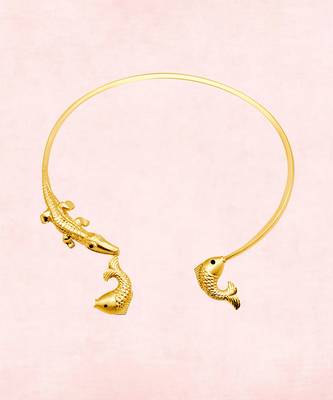 Gold alligator choker 4