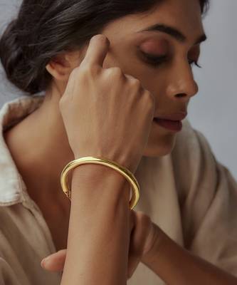 Gold hampi cuff bracelet 1
