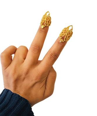 Gold niya nail ring 2