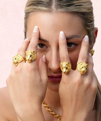 Gold huli tiger ring 2