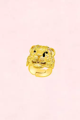 Gold huli tiger ring
