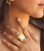 White mother of pearl ring