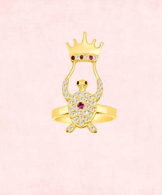 Gold turtle crown ring 3