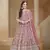 Net pink embroidered salwar kameez