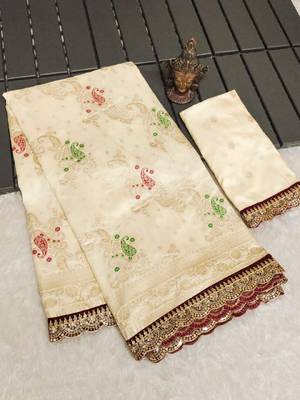  Pure Soft Dola Silk Saree 1