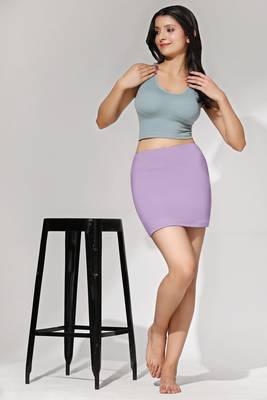Trendmalls beige solid nylon soft  petticoat skirts for women saree silhouette shape wear dress for saree shapewear 1