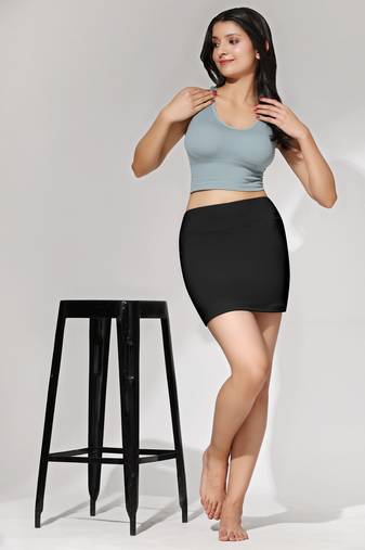 beige solid nylon soft  petticoat skirts for women saree silhouette shape wear dress for saree shapewear