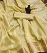  Women's Banarasi Soft Cotton Silk Saree