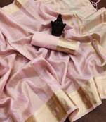  Women's Banarasi Soft Cotton Silk Saree