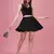 Trendmalls Black Plain Solid Nylon Soft Mini Skirts for women
