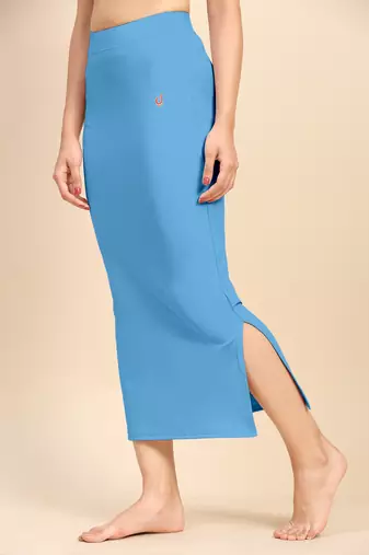 Trendmalls Solid Nylon Soft Skirt Petticoat for Women Saree Silhouette Shape Wear 2 Pieces