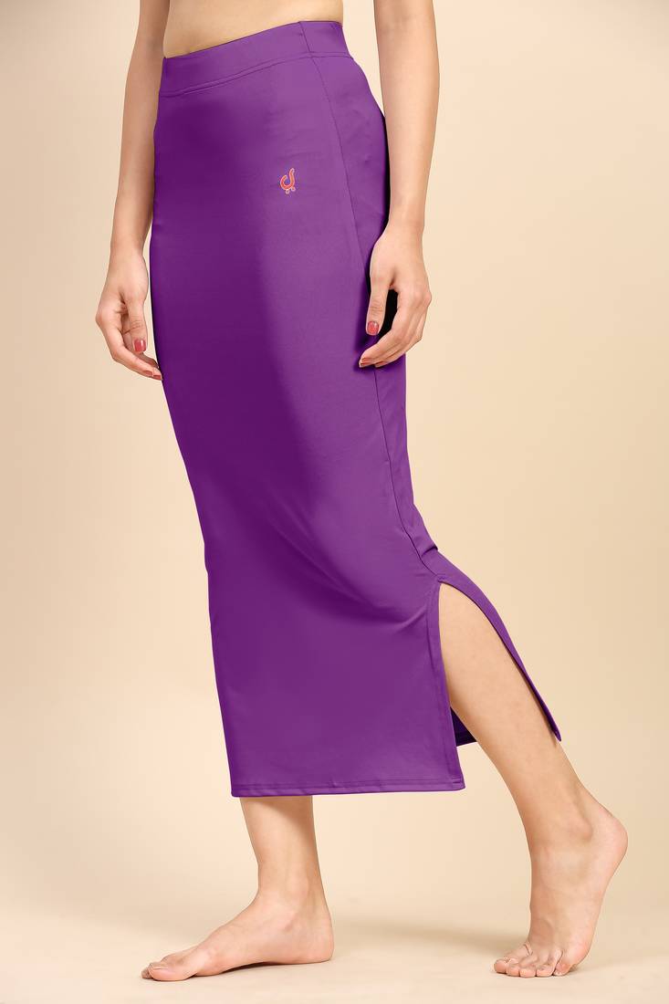 Solid Nylon Soft Petticoat Skirts for Women Saree Shape Wear 2 Piece