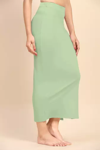 Trendmalls Solid Nylon Soft Petticoat Skirts for Women Saree Shape Wear 2 Piece