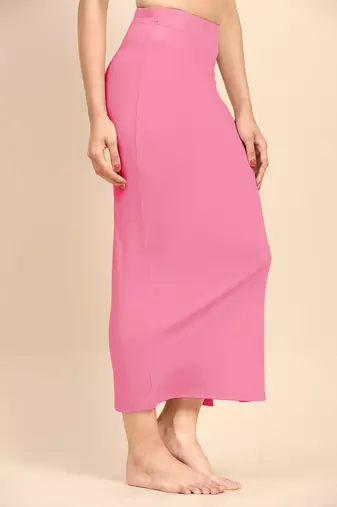 Trendmalls Solid Nylon Soft Petticoat Skirts for Women Saree Shape Wear 2 Piece