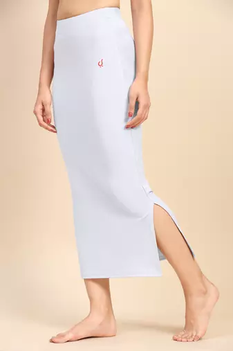 Trendmalls Solid Nylon Soft Petticoat Skirts for Women Saree Shape Wear Dress