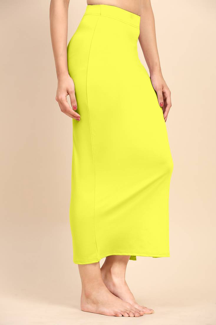 Solid Nylon Soft Petticoat Skirts for Women Saree Shape Wear 2 Piece