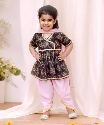 Printed kurti with dhoti and dupatta 1