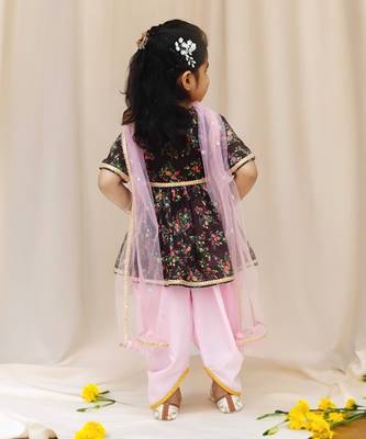 Printed kurti with dhoti and dupatta 2