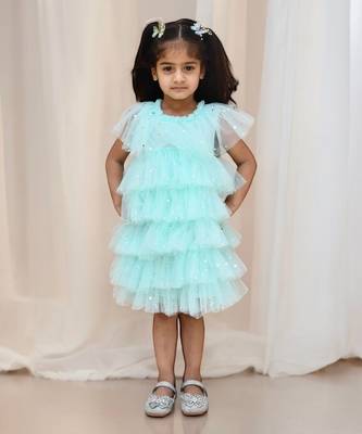 Blue layered frock 1