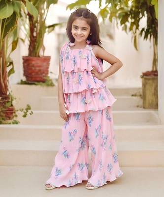 Printed layered kurti with plazzo 1