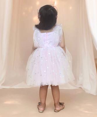 Baby pink butterfly frock 2