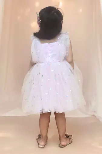 Baby pink butterfly frock